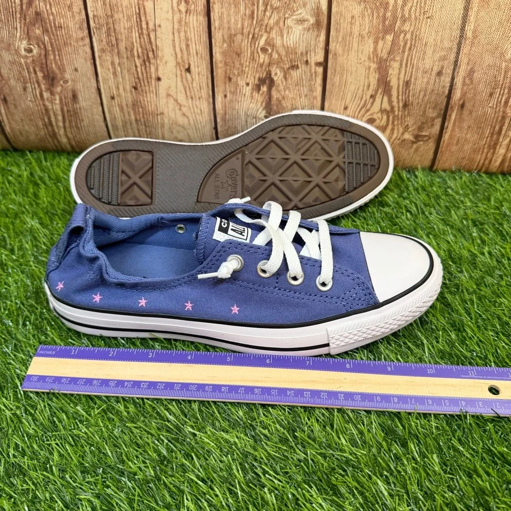 Converse CTAS Shoreline Slip Sneaker Womens Size 8 Indigo Storm Pink Stars New